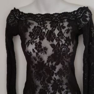 Short black lace dress